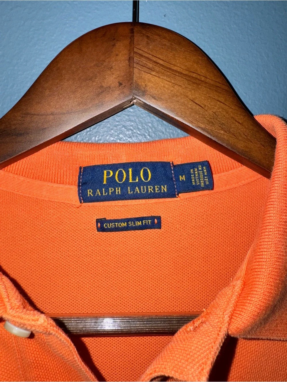 Polo Ralph Lauren Custom Slim Fit Men's M Orange Polo Shirt